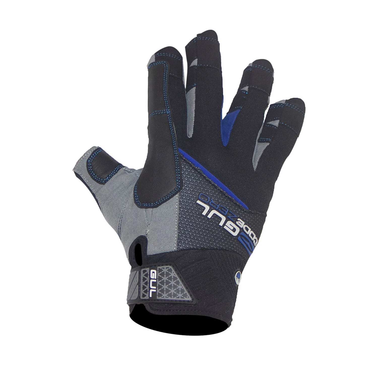 Gul Junior Winter Short Finger Sailing Gloves - Black/Blue 3 Gul Junior Winter Short Finger Sailing Gloves - Black/Blue