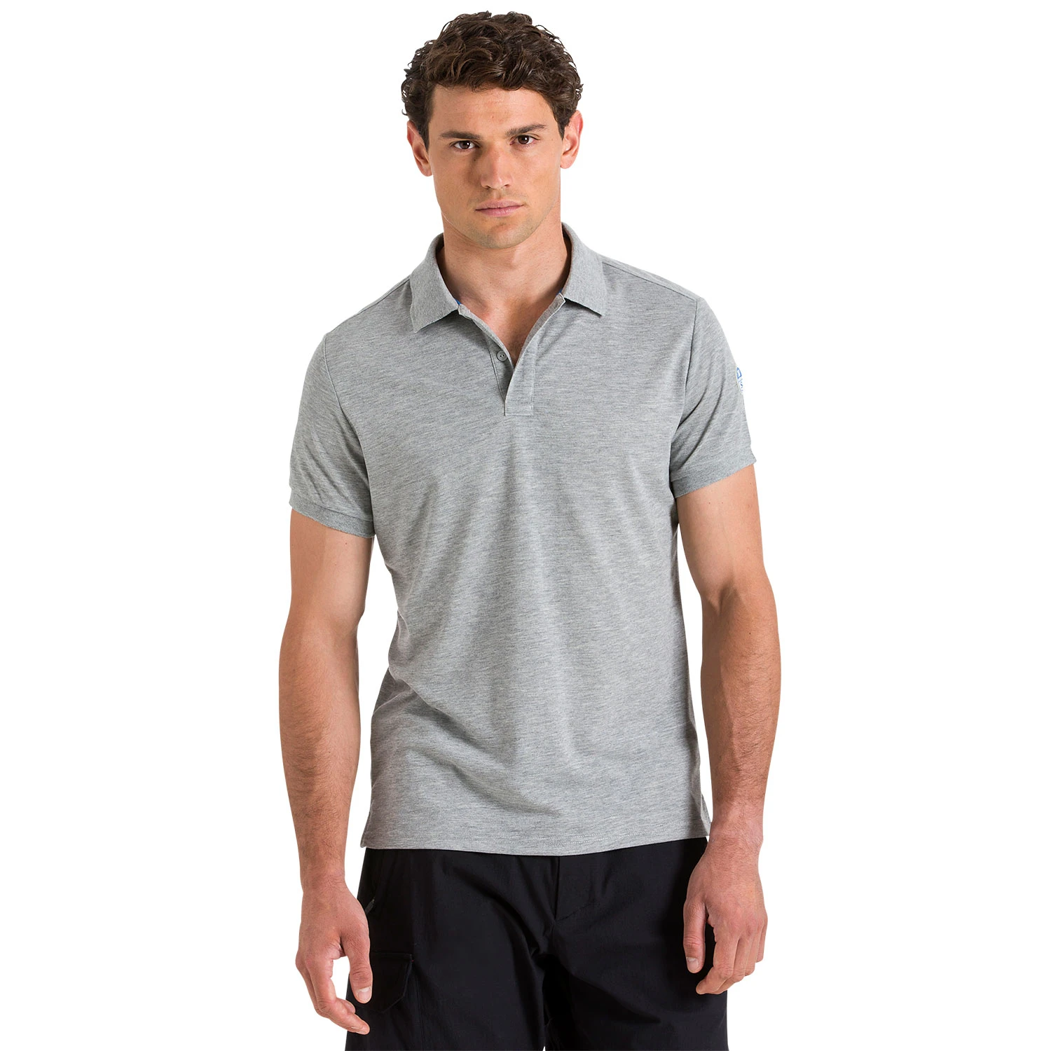 North Sails UPV 40+ Piquet Polo - Grey Melange 4 North Sails UPV 40+ Piquet Polo - Grey Melange - Image 2