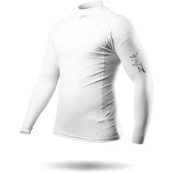Zhik ECO Spandex Rash Guard Long Sleeve - White -Yacht Clothing Store 2023 Zhik DTP 0063 M WHT LeftSide