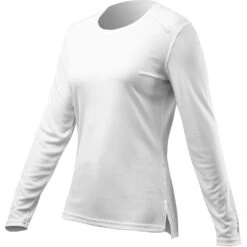 Zhik Womens UVActive Long Sleeve Quick Dry UV50+ Top - White ATP-0075 -Yacht Clothing Store 2023 Zhik UV Active TopATP 0070 W WHT SideA 0023
