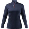 Zhik Womens UV Active 1/4 Zip Long Sleeve Quick Dry UV50+ Top - Navy ATP-0085 -Yacht Clothing Store 2023 zhik WOmens uv active ls top navy 1