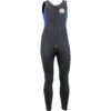 Alder Quatro 3/2mm Front Zip Long John Wetsuit - Black/Blue