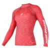 Magic Marine Womens Cube Long Sleeve Rashvest - Pink Melee